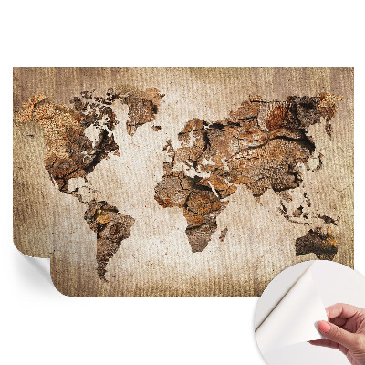 Tapeta fotograficzna samoprzylepna Drewniana mapa