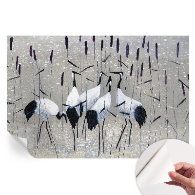 Tapeta fotograficzna samoprzylepna Harmonijne żurawie