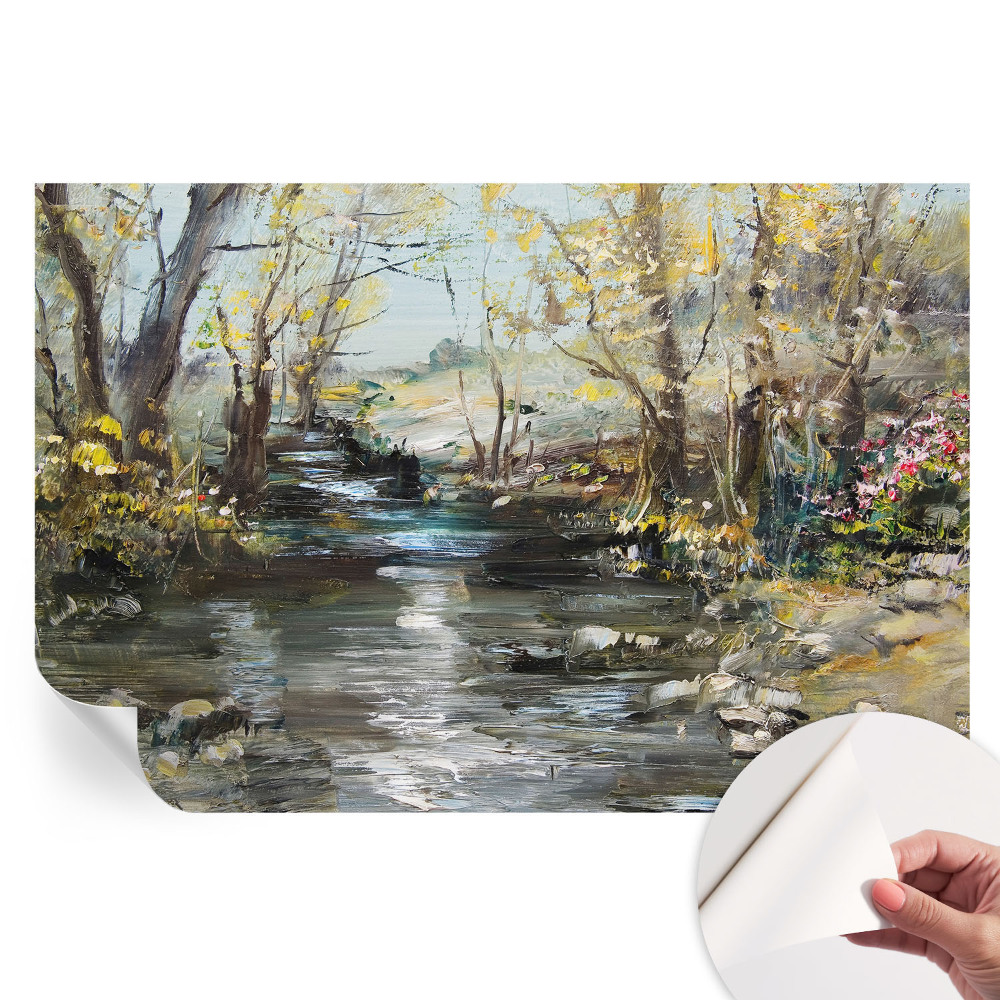 Fototapeta samoprzylepna do salonu Leśny strumień