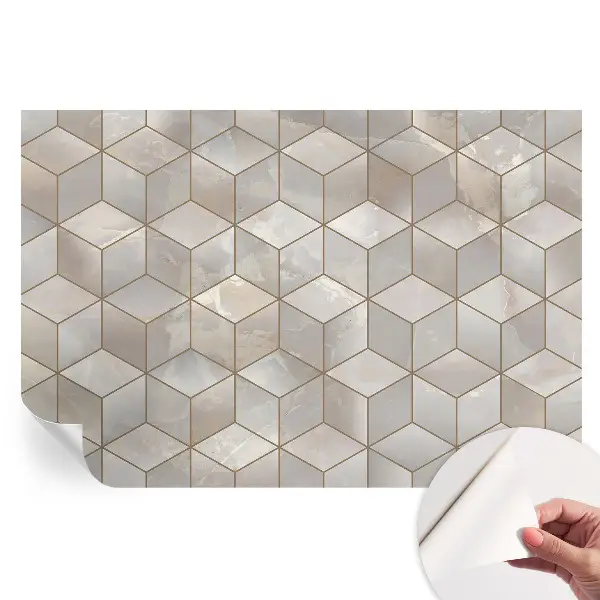 Samoprzylepna fototapeta geometryczna mozaika do salonu