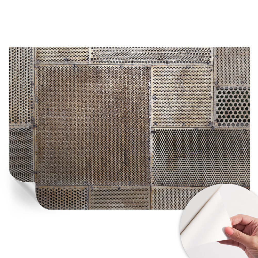 Nowoczesna fototapeta do salonu Metaliczne wzory