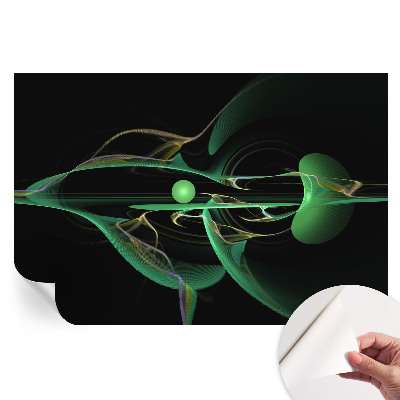 Nowoczesna fototapeta do salonu Zielone fale