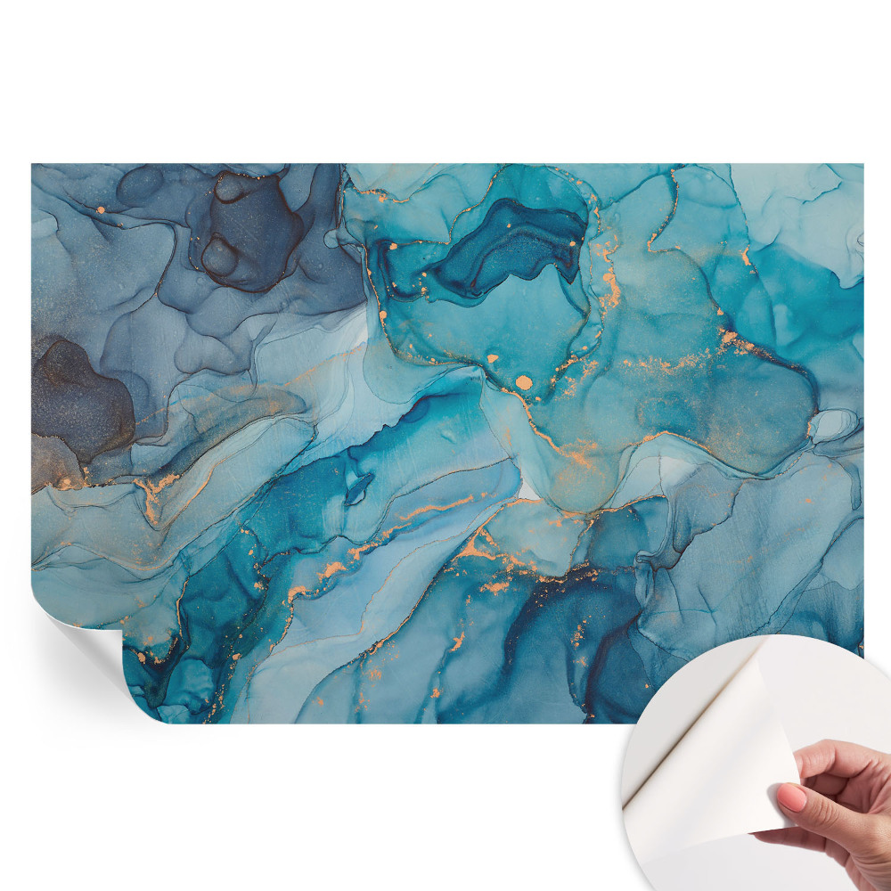 Nowoczesna fototapeta do salonu Niebieska abstrakcja