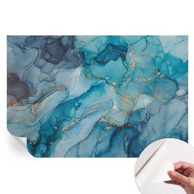 Nowoczesna fototapeta do salonu Niebieska abstrakcja