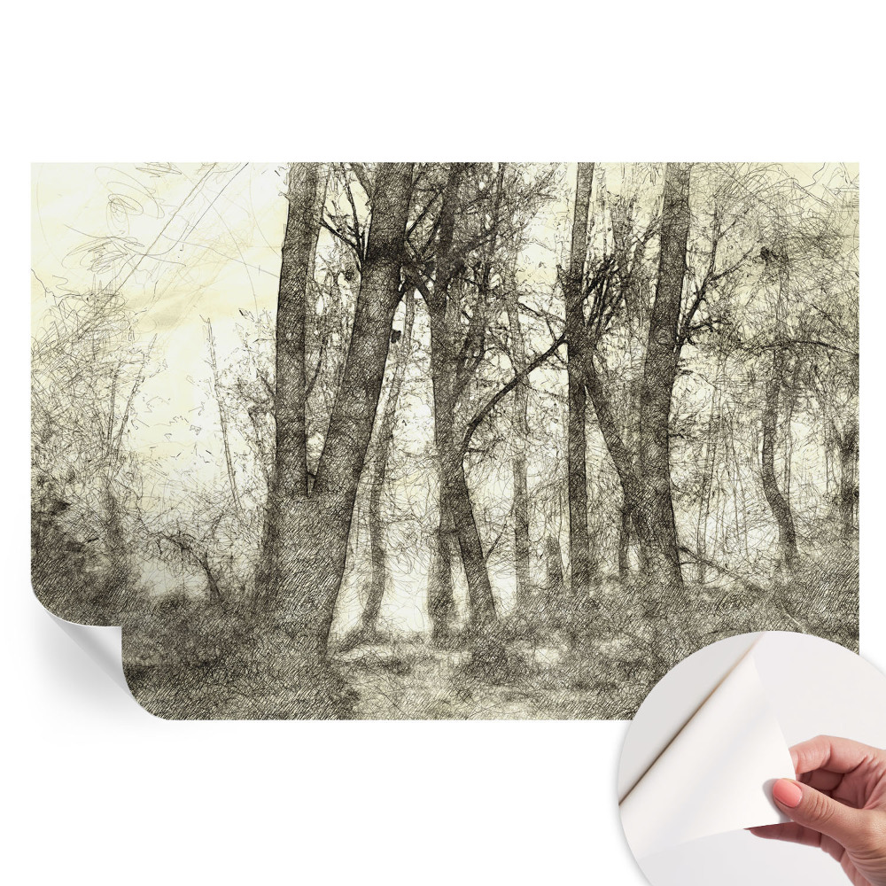 Nowoczesna fototapeta do salonu Leśna melancholia