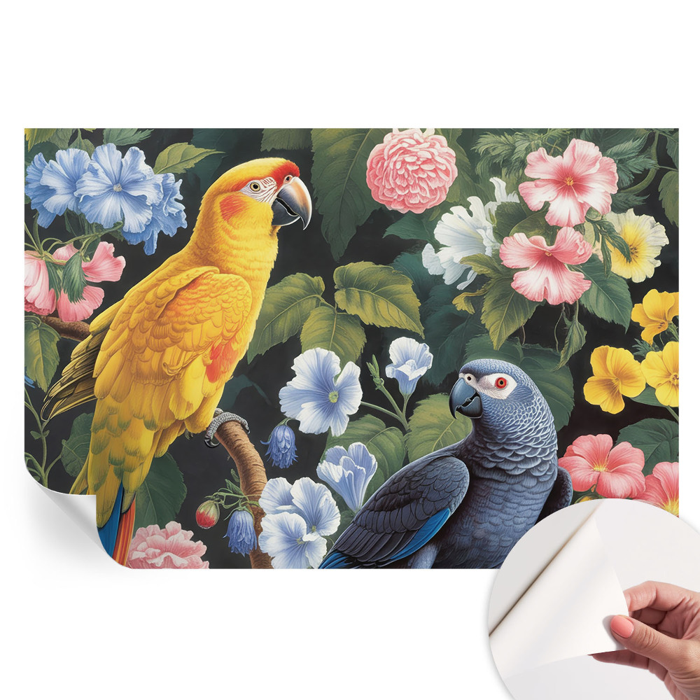 Nowoczesna fototapeta do salonu Egzotyczne ptaki