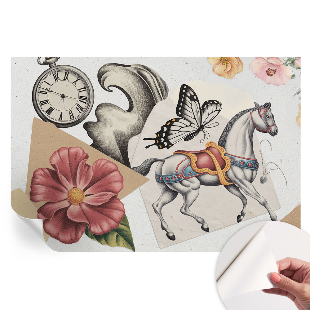 Nowoczesna fototapeta do salonu Kwiaty vintage