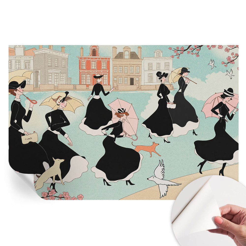 Fototapeta samoprzylepna do sypialni Kobiety spacerujące