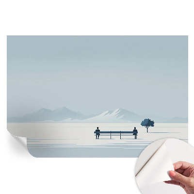 Nowoczesna fototapeta do salonu z minimalistycznym krajobrazem