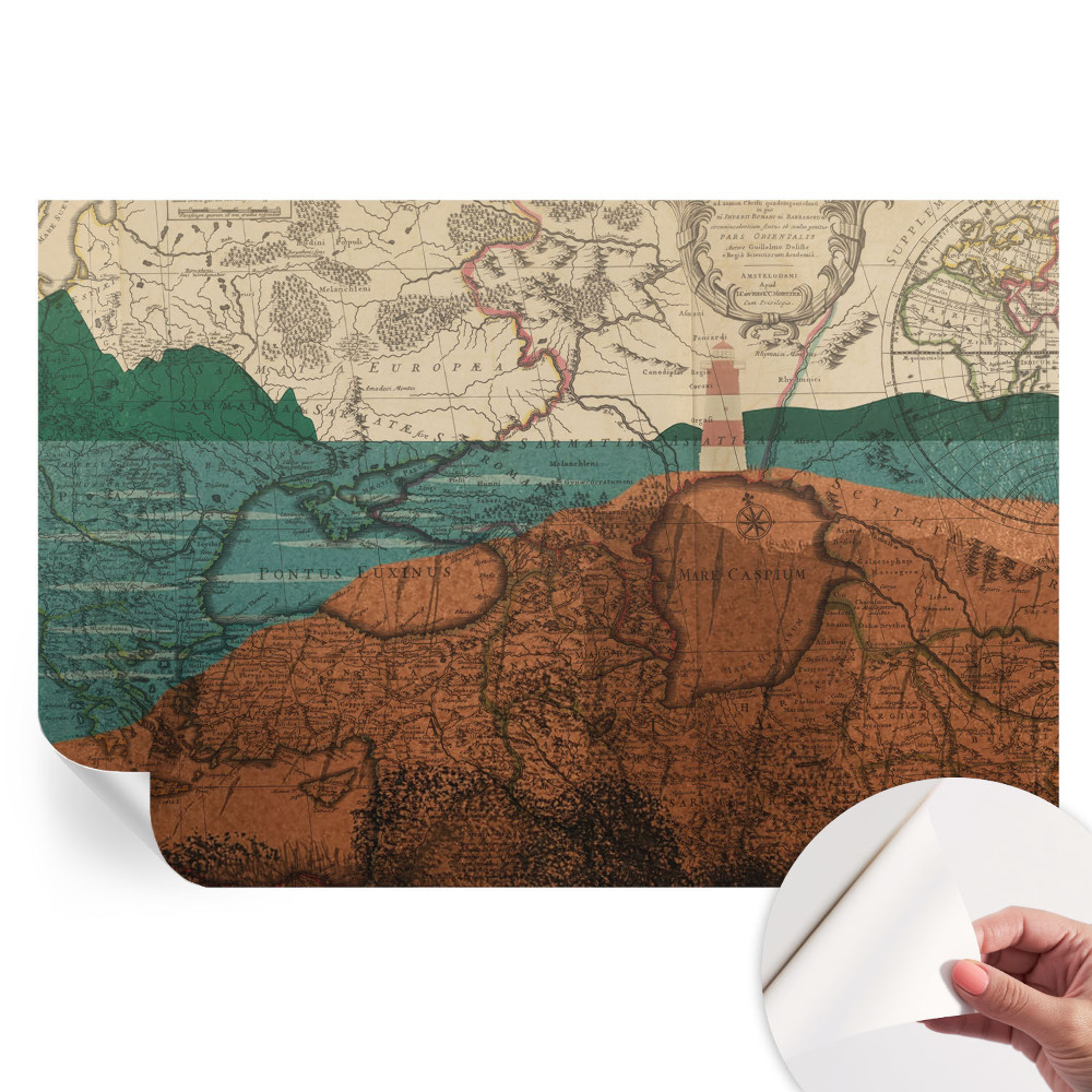 Tapeta fotograficzna samoprzylepna Historyczna mapa