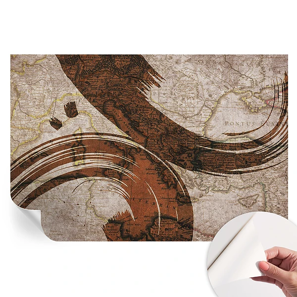 Samoprzylepna tapeta fotograficzna Artystyczna mapa