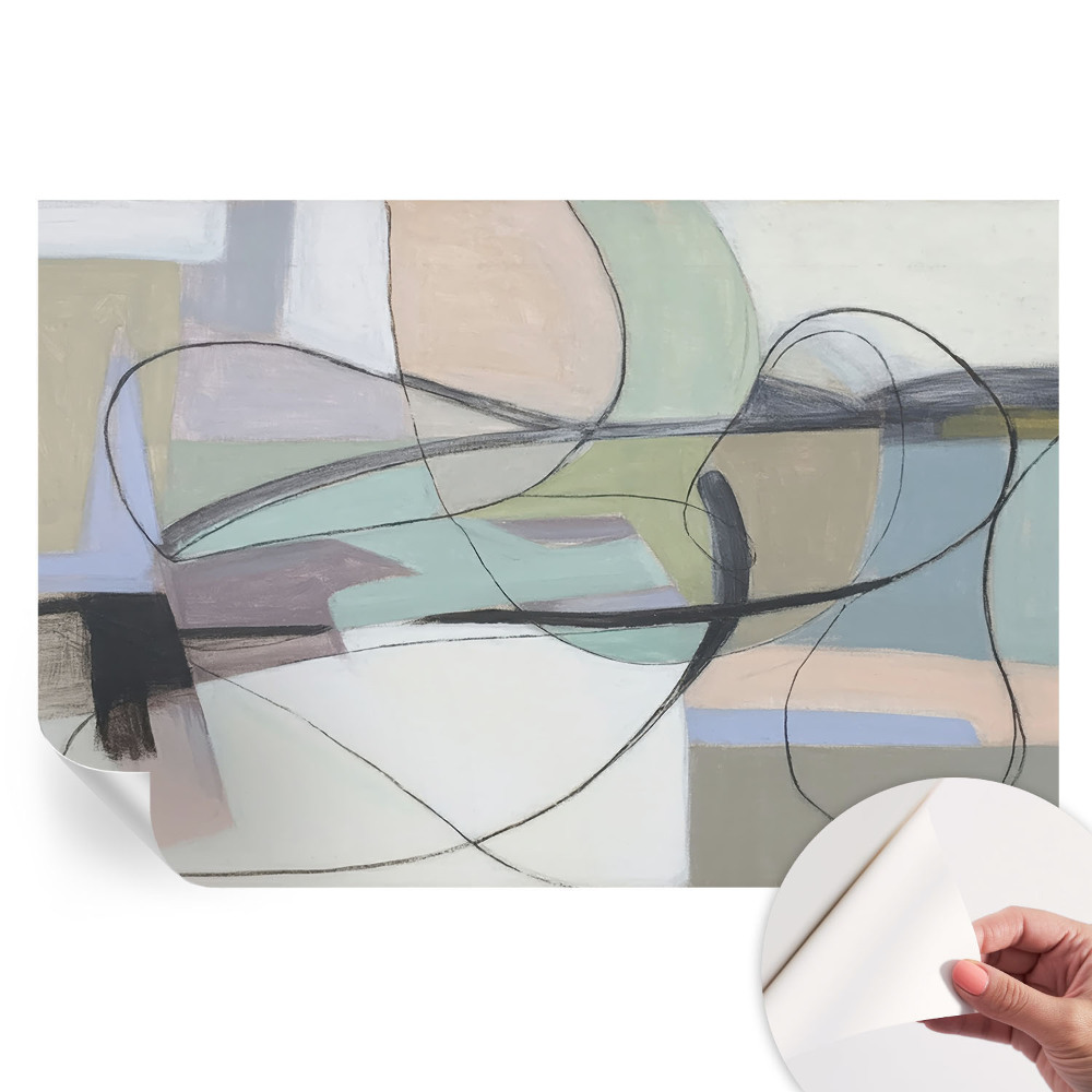 Fototapeta samoprzylepna do salonu Linie pastele