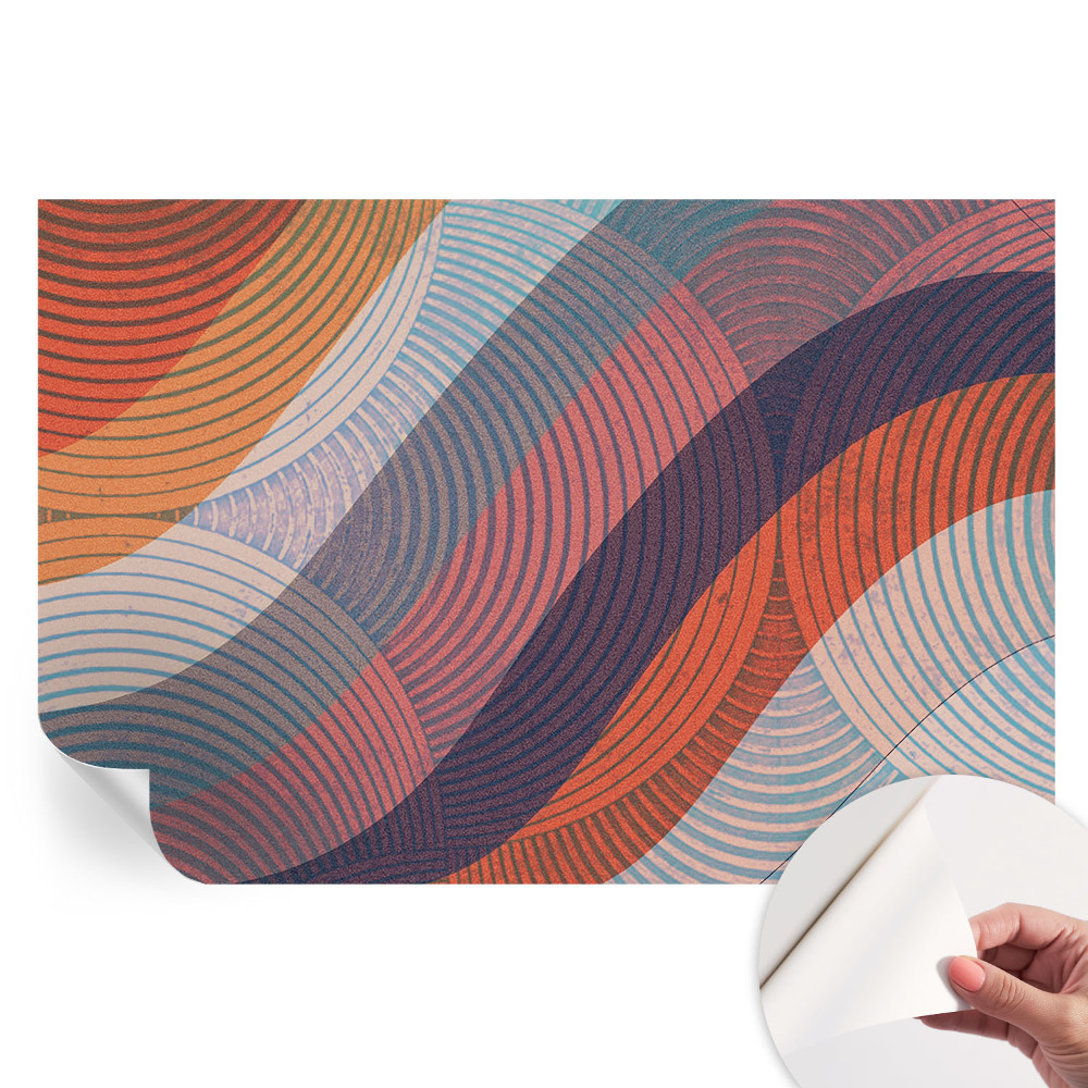 Fototapeta samoprzylepna do sypialni Barwne fale