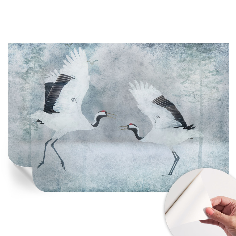 Tapeta fotograficzna samoprzylepna Harmonijne żurawie