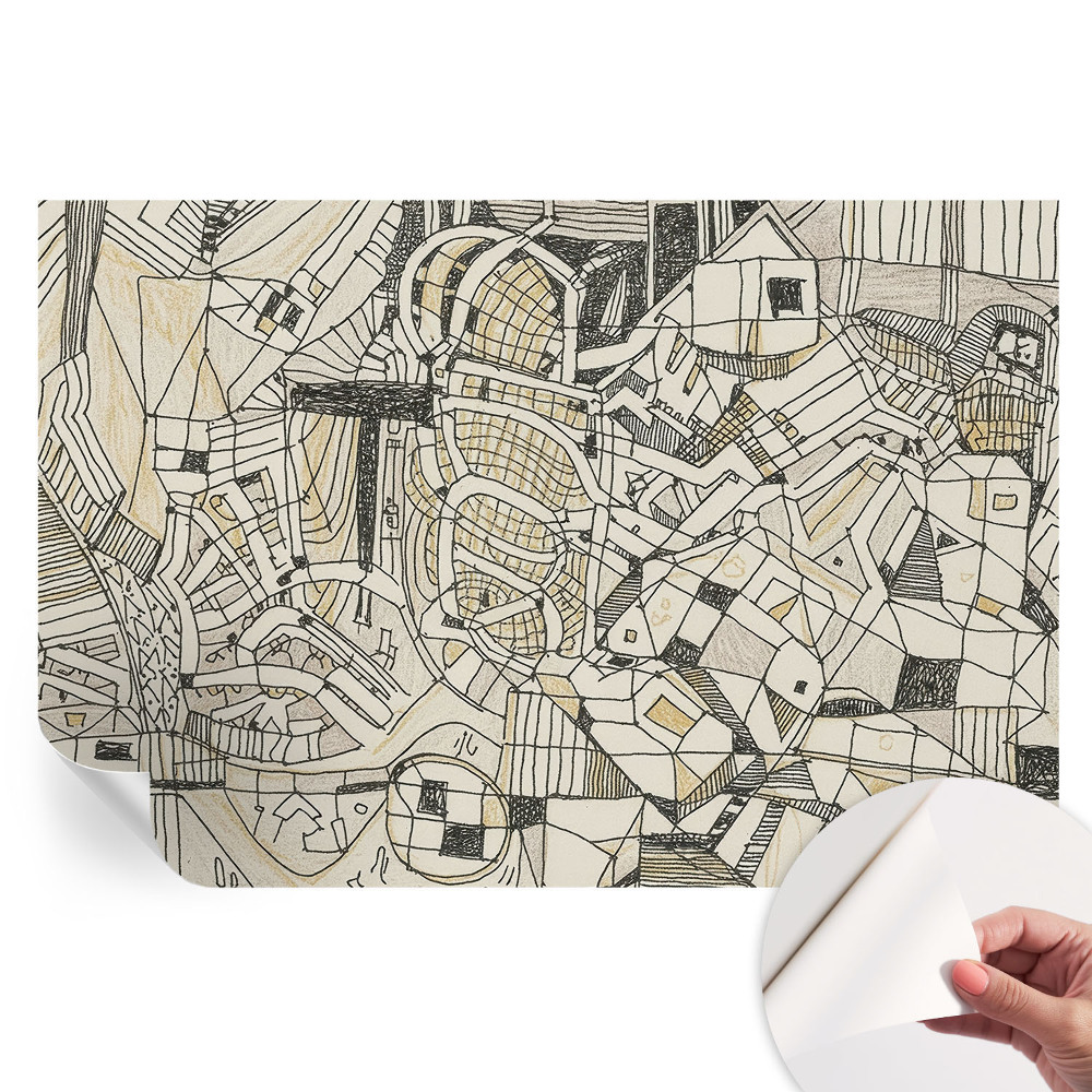 Fototapeta samoprzylepna do sypialni Geometryczna abstrakcja