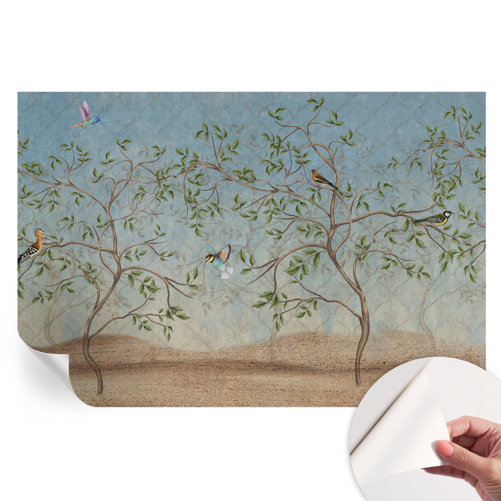 Fototapeta samoprzylepna do salonu Ptaki na drzewach