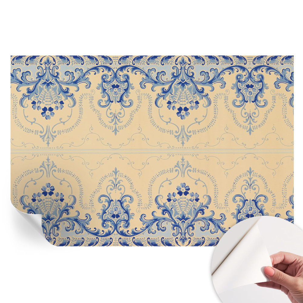 Fototapeta samoprzylepna na ścianę Niebieskie ornamenty