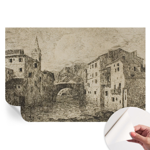Fototapeta samoprzylepna do sypialni Miejska panorama