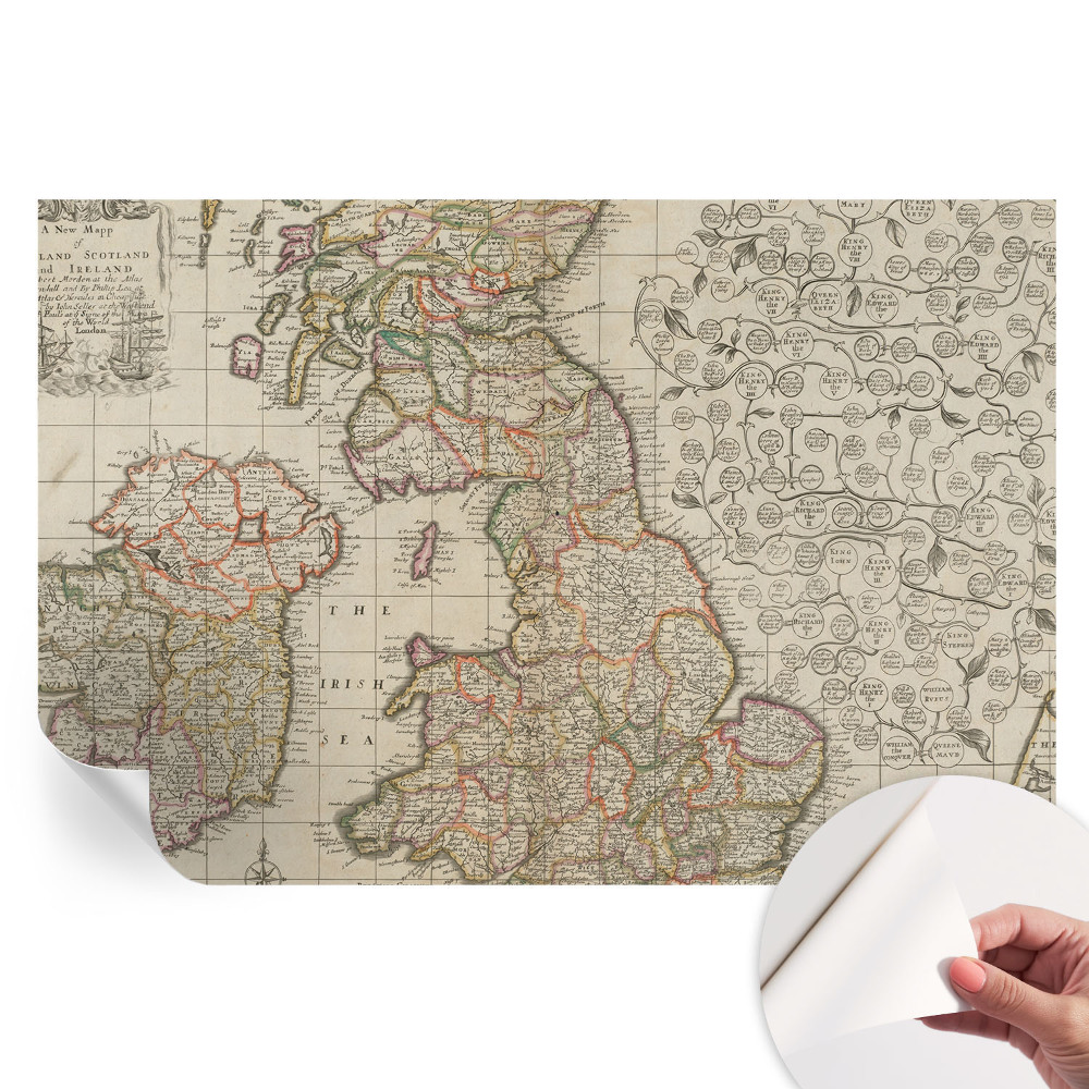 Tapeta fotograficzna samoprzylepna Zabytkowa mapa