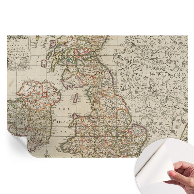 Tapeta fotograficzna samoprzylepna Zabytkowa mapa