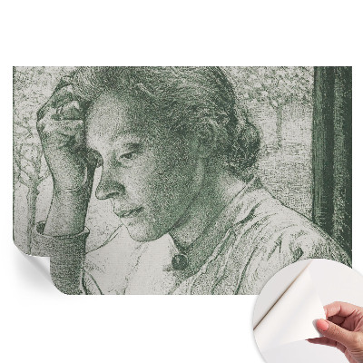 Samoprzylepna fototapeta na ścianę Refleksyjna kobieta