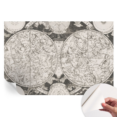 Fototapeta samoprzylepna do sypialni Gwiezdna mapa