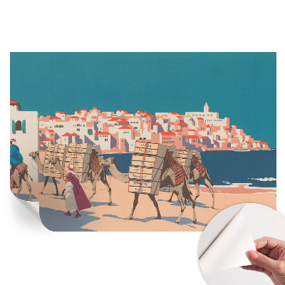 Nowoczesna fototapeta do salonu Karawana wielbłądów