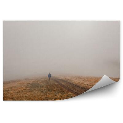 Okleina ścienna Człowiek polana ścieżka człowiek mgła