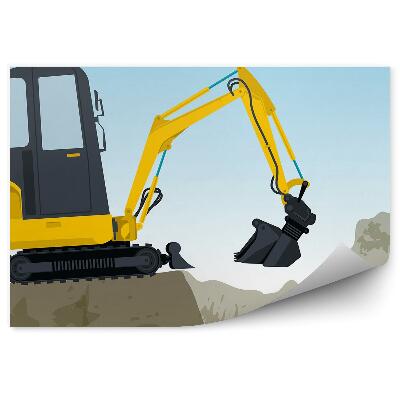 Fototapeta Koparka wykopy ziemia budowa