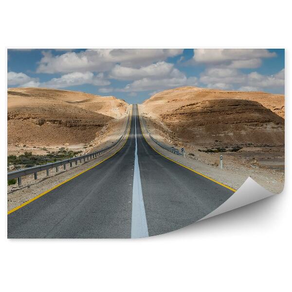 Okleina na ścianę Pustynia droga jezdnia ulica niebo