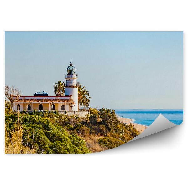 Fototapeta na ścianę Latarnia morska plaża Morze Śródziemne