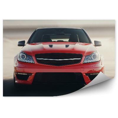 Fototapeta na ścianę Czerwony samochód w ruchu