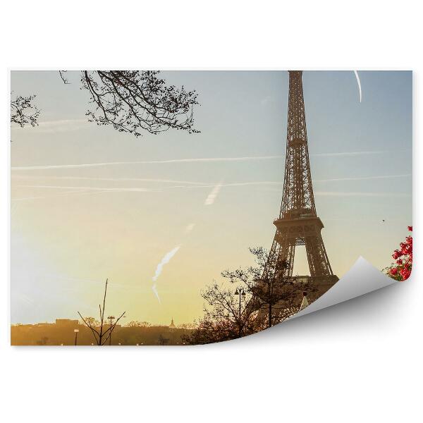 Fototapeta samoprzylepna Kolorowe wiosenne ujęcie wieży eiffla