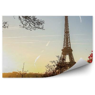 Fototapeta samoprzylepna Kolorowe wiosenne ujęcie wieży eiffla
