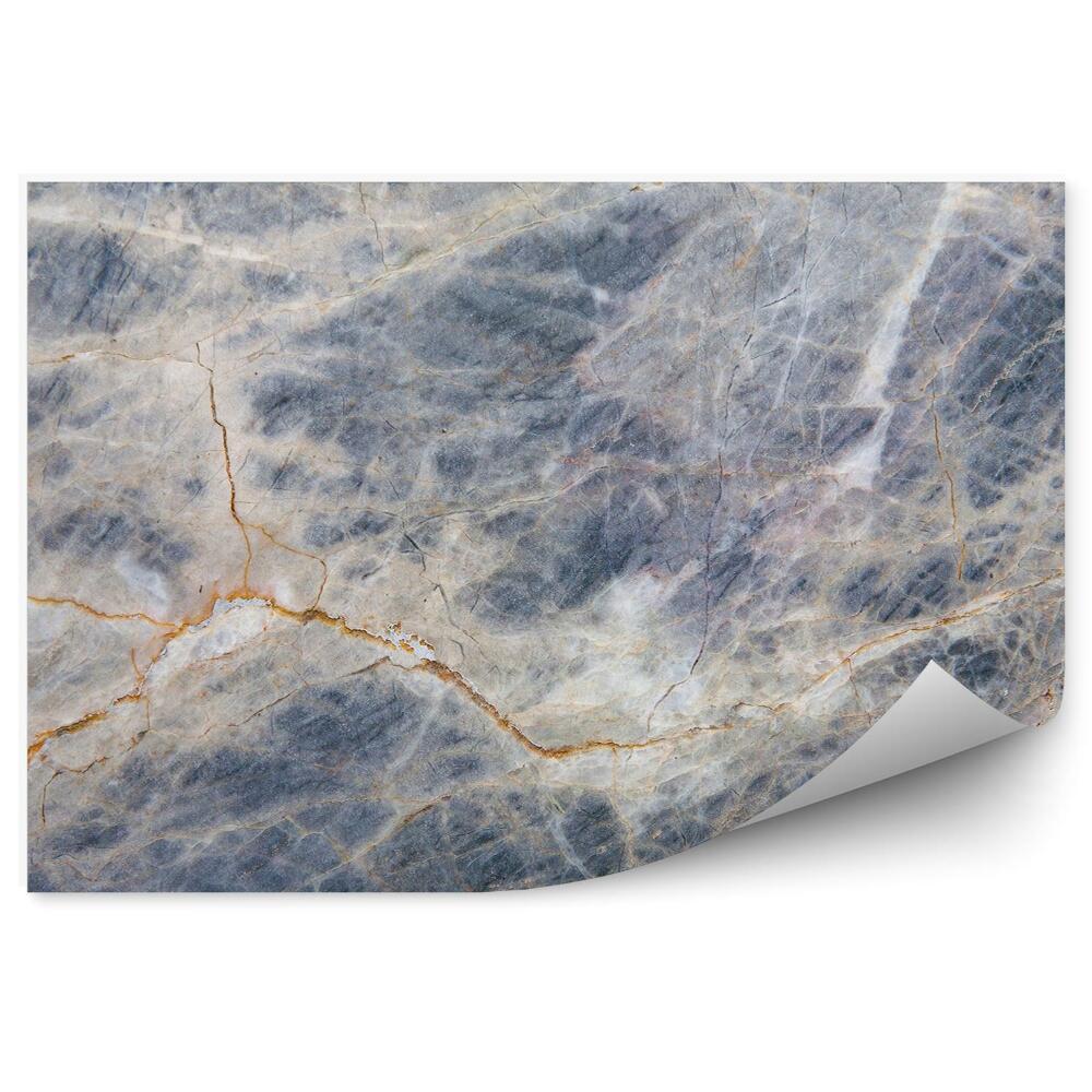 Okleina ścienna Ciemny marmur z pomarańczowym żyłkowaniem