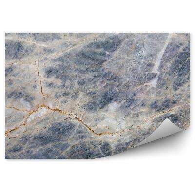 Okleina ścienna Ciemny marmur z pomarańczowym żyłkowaniem