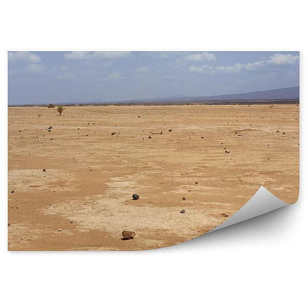 Okleina ścienna Pustynia danakil - etiopia skały niebo chmury
