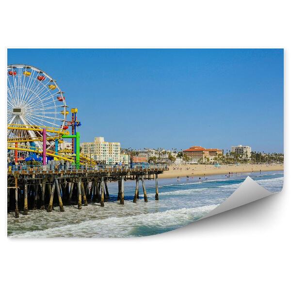 Okleina na ścianę Morze fale Kalifornia diabelski młyn