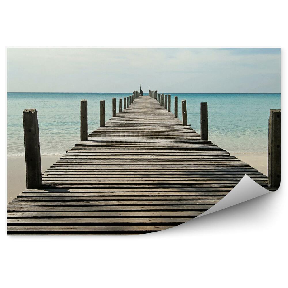 Okleina ścienna Drewniane molo ocean morze niebo chmury