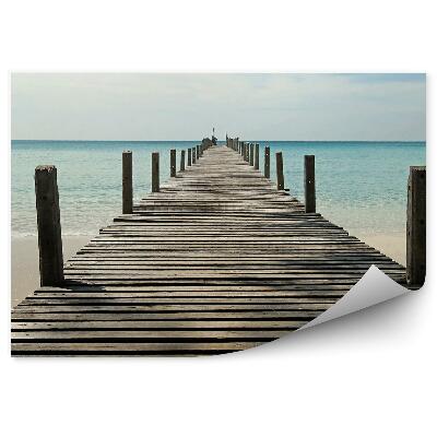Okleina ścienna Drewniane molo ocean morze niebo chmury