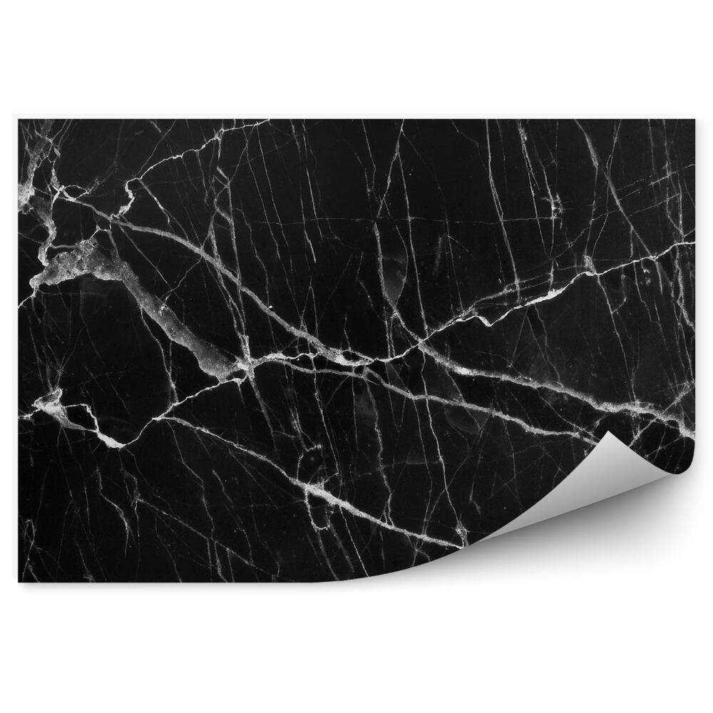 Okleina ścienna Czarny marmur