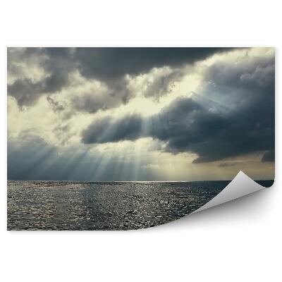 Fototapeta Morze zachód słońca niebo chmury widok