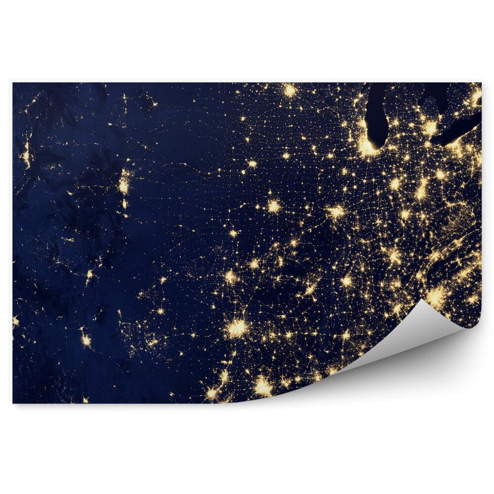 Fototapeta Planeta ziemia przestrzeń kosmiczna gwiazdy niebo światła