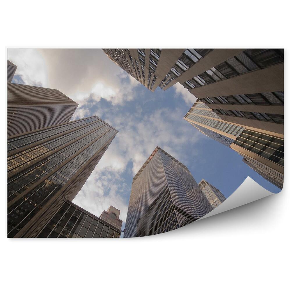 Fototapeta wieżowce Manhattan Nowy Jork chmury