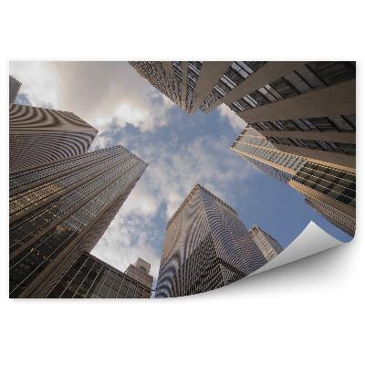 Fototapeta wieżowce Manhattan Nowy Jork chmury