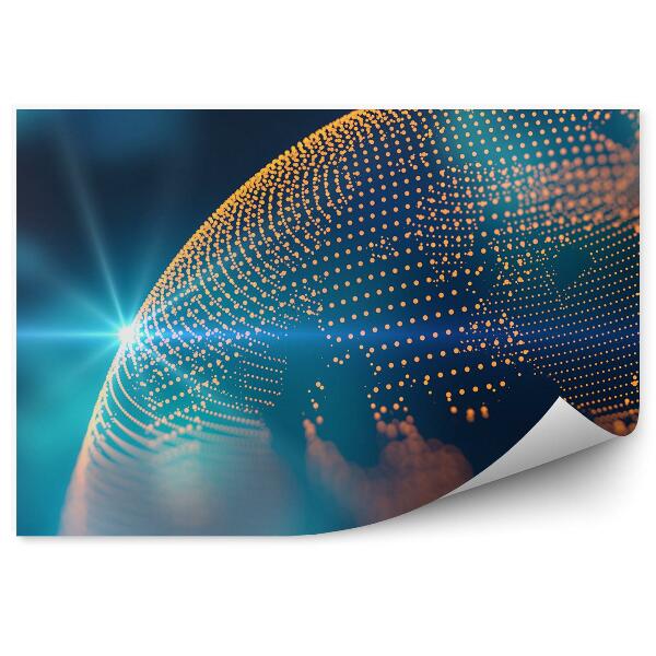 Fototapeta Ziemia futurystyczne technologia abstrakcja tło