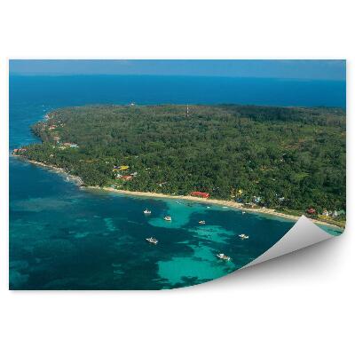 Okleina na ścianę Karaiby widok z lotu ptaka morze