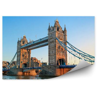 Okleina na ścianę Błękitne niebo woda most angielski tower bridge