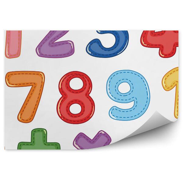 Okleina ścienna Cyferki kolorowe liczby matematyka działania