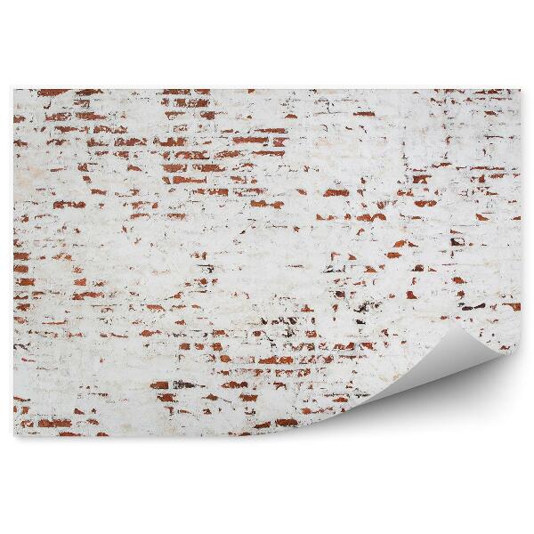 Fototapeta samoprzylepna Ceglany mur z wytarciami tynku